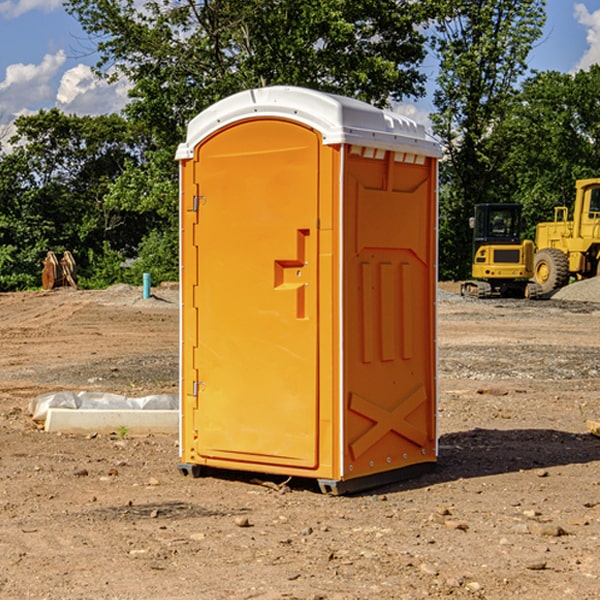 how often are the portable restrooms cleaned and serviced during a rental period in Readville